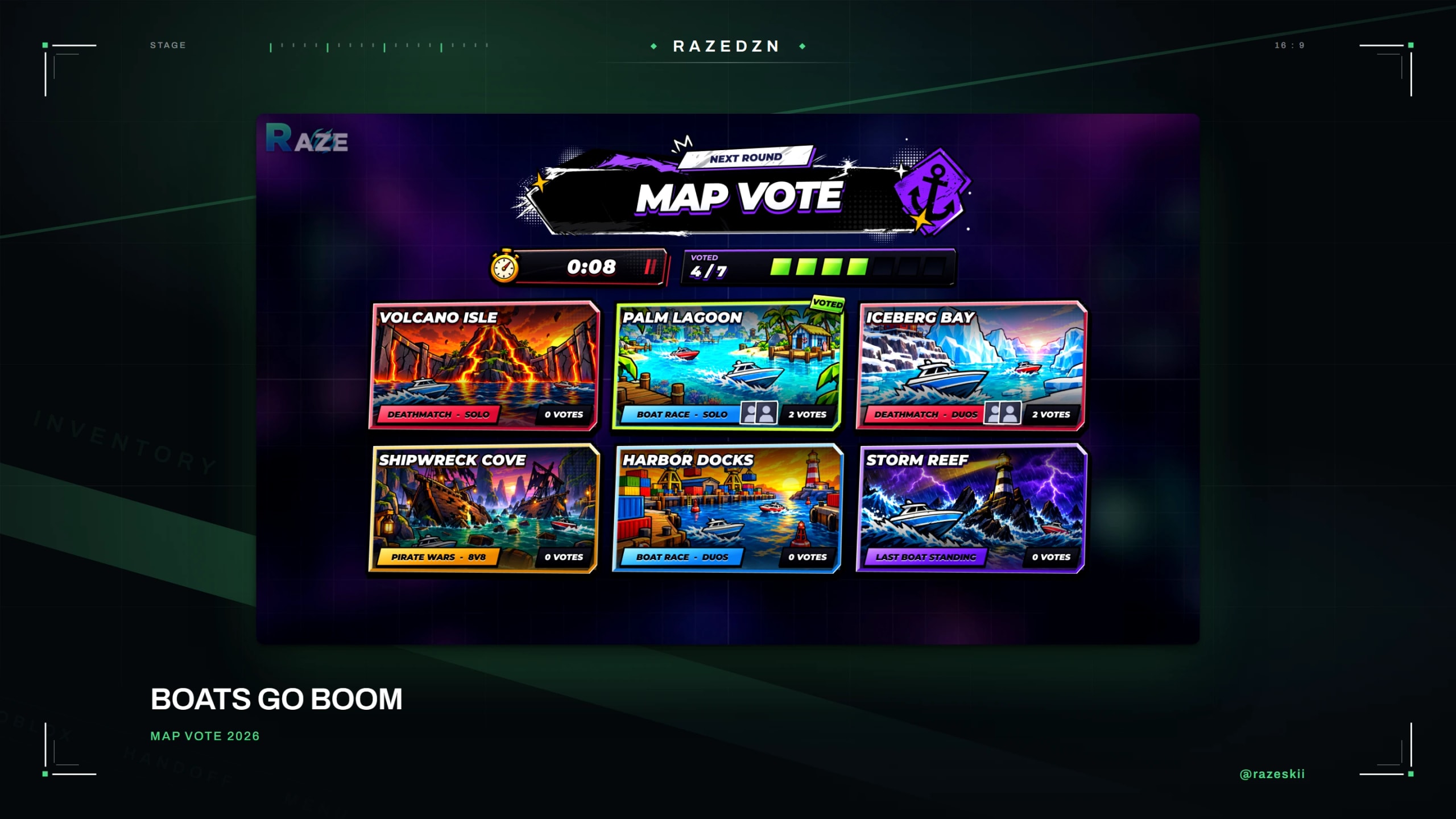 Boats Go BOOM, Map vote