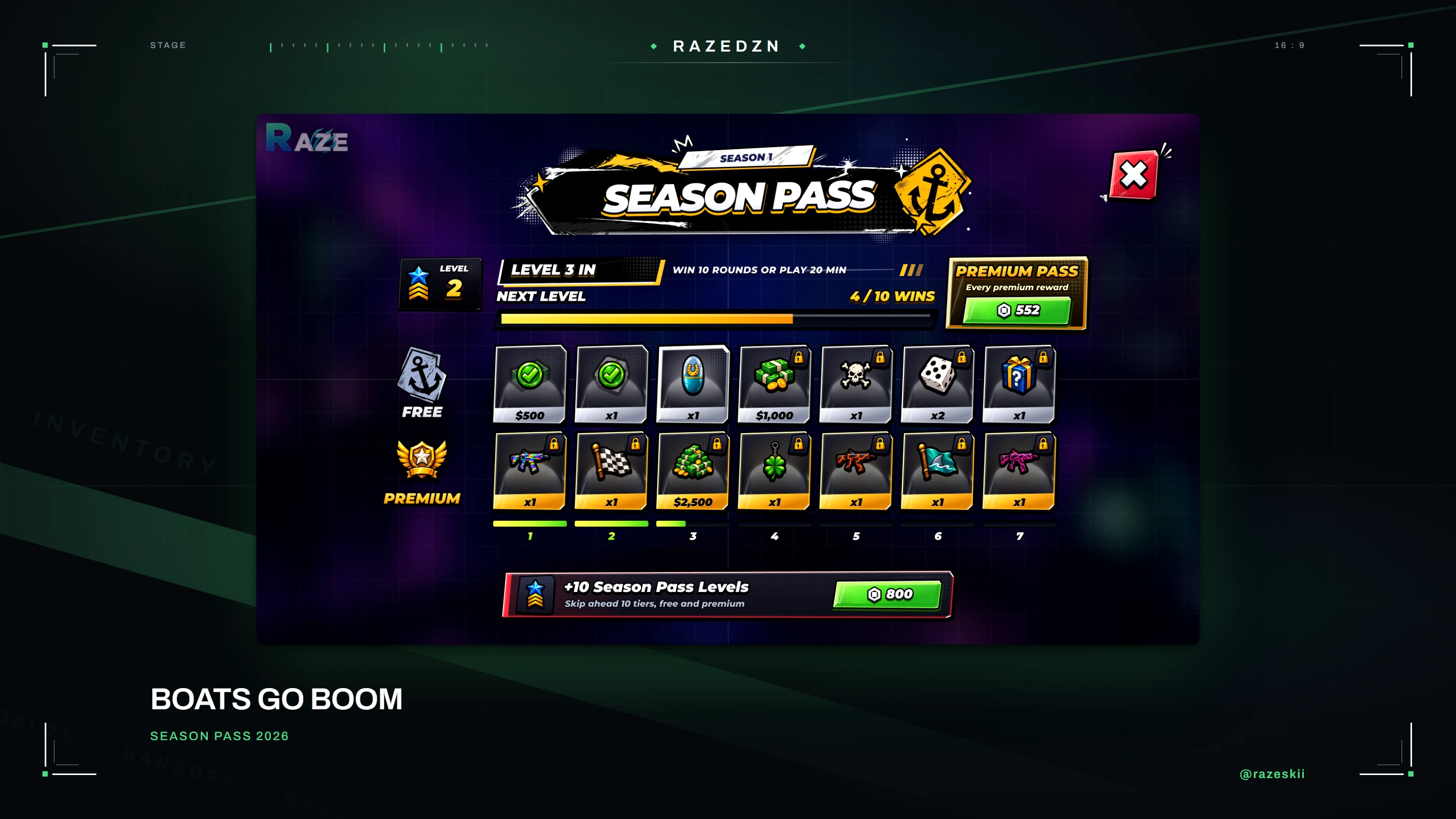 Boats Go BOOM, Season pass