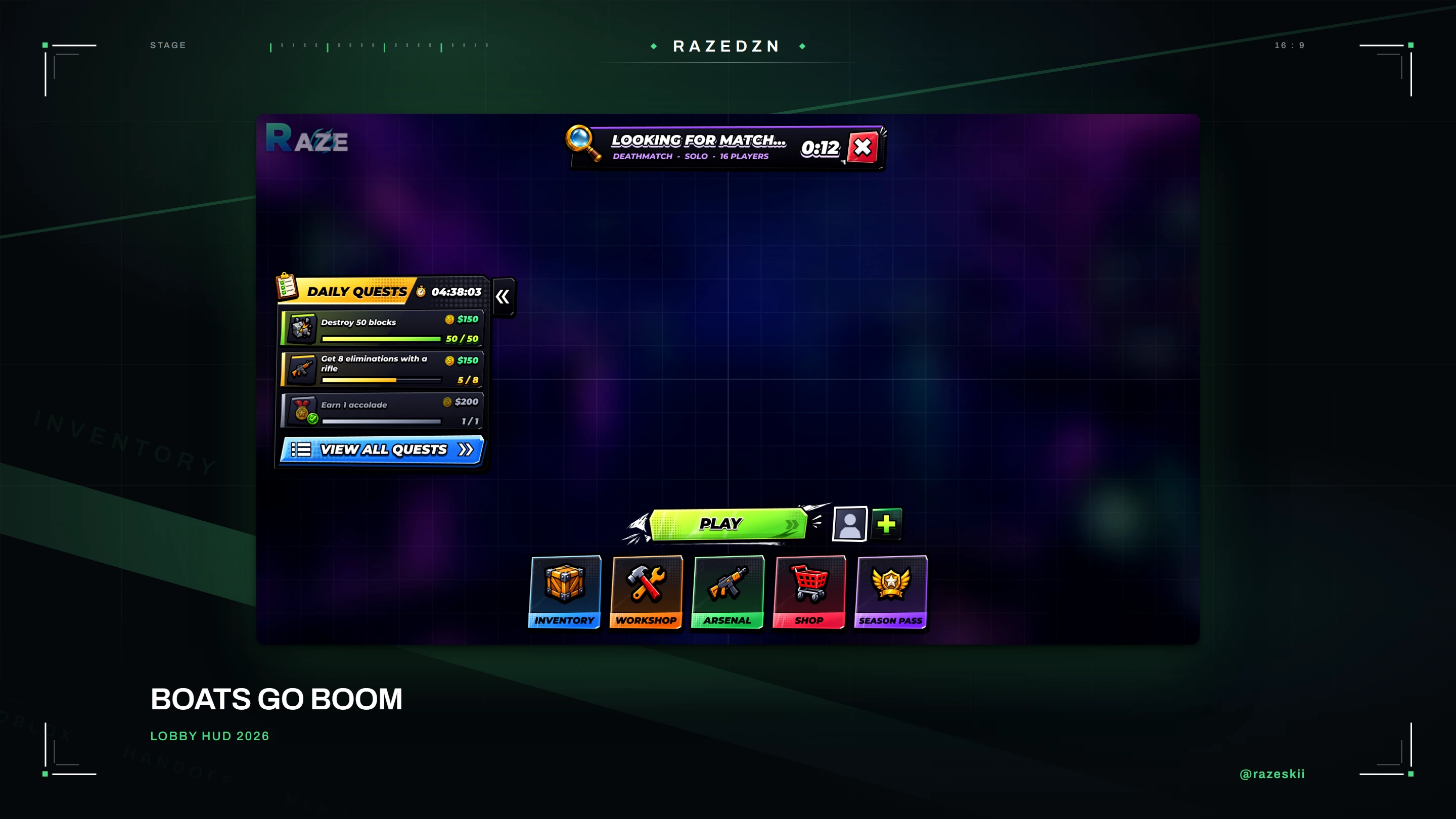 Boats Go BOOM, Lobby hud