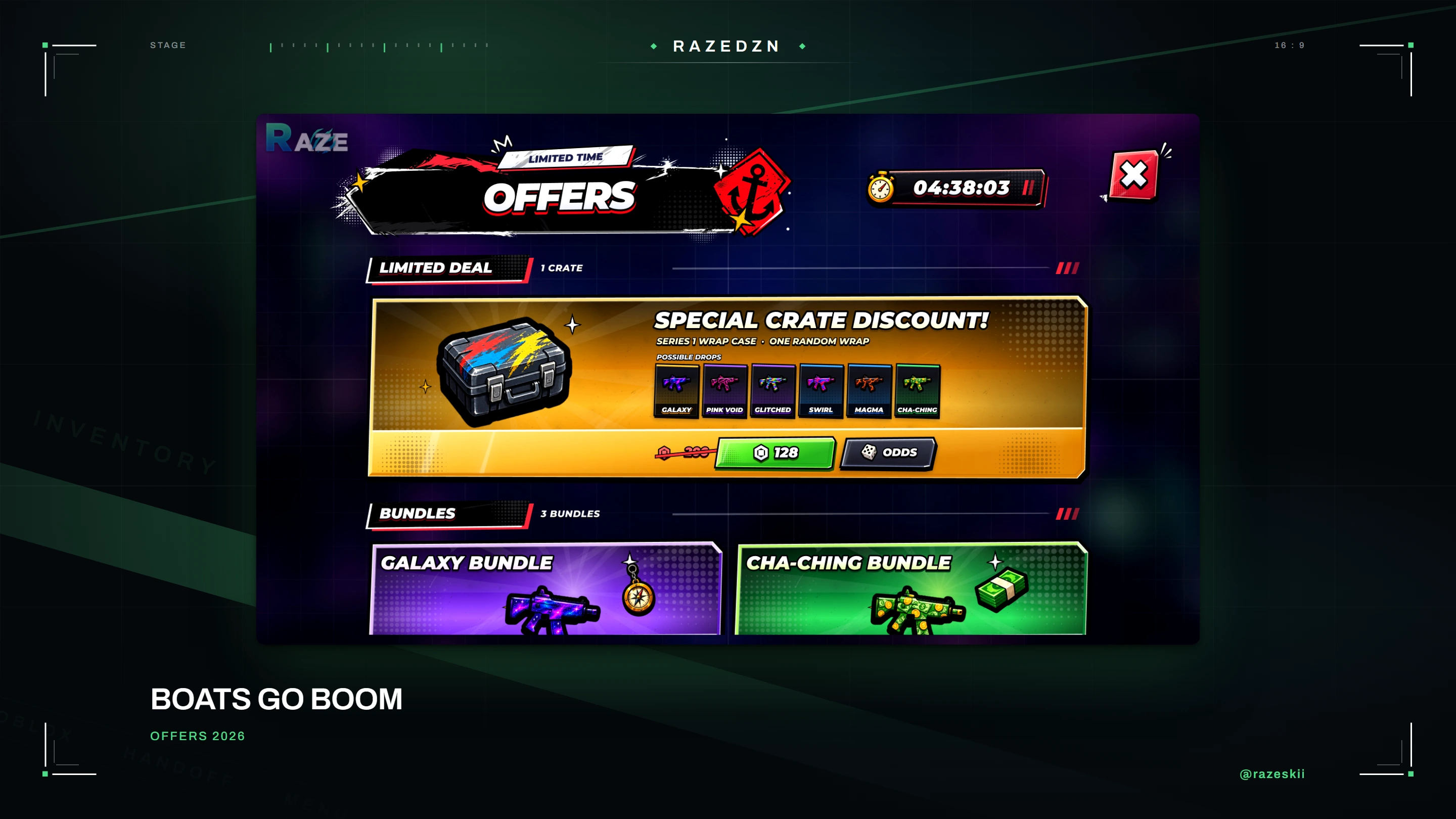 Boats Go BOOM, Offers