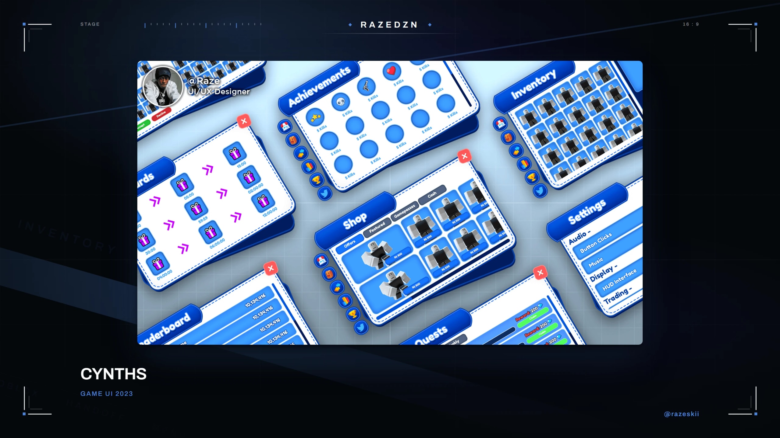 Cynths — interface