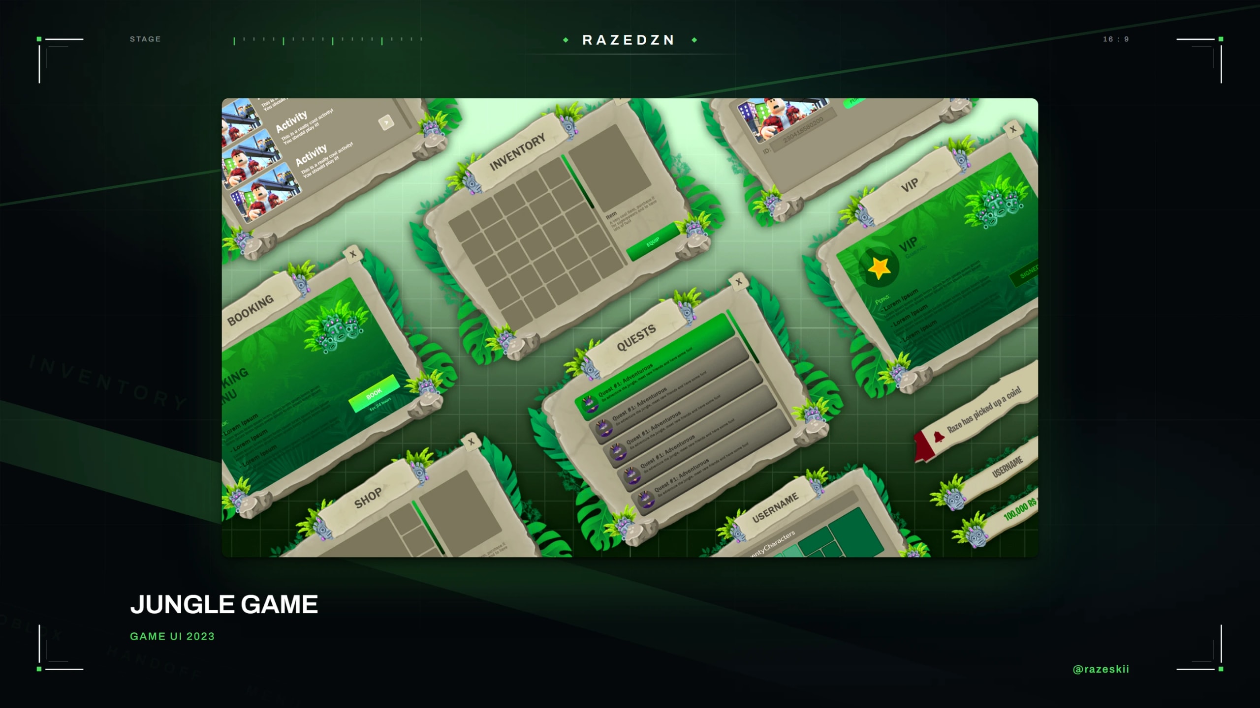 Jungle Game — interface