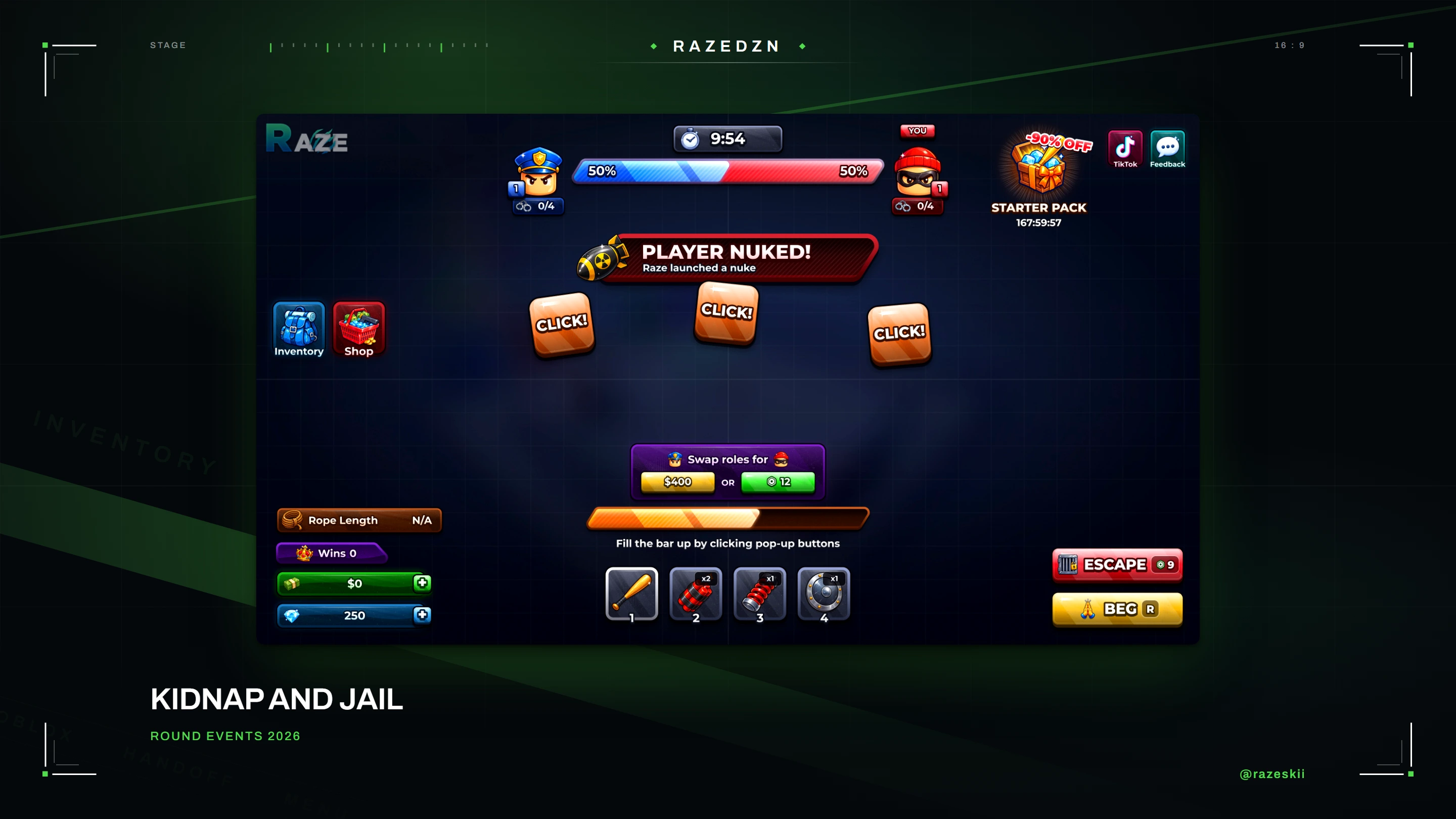 Kidnap And Jail, Round events