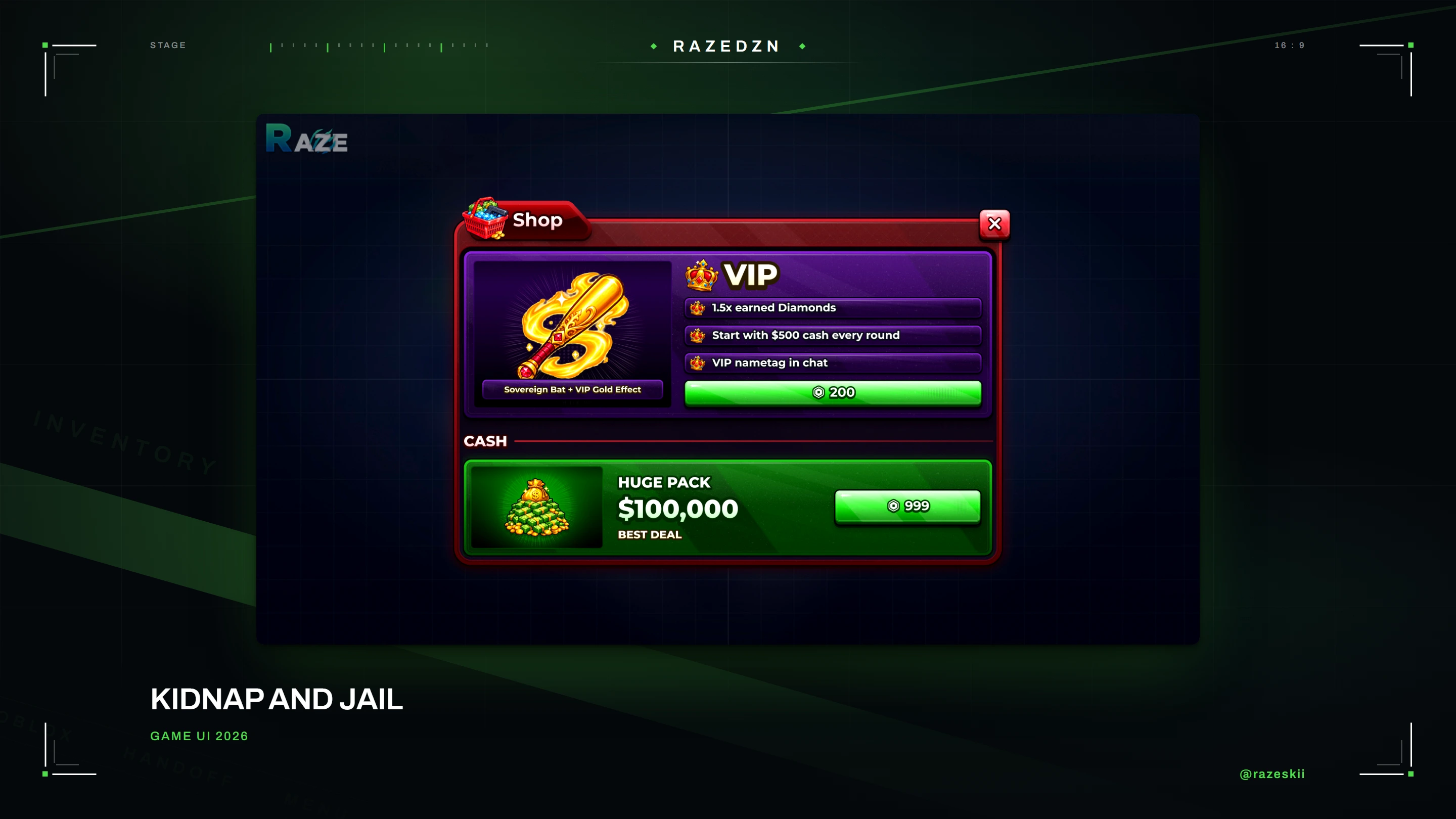 Kidnap And Jail, interface