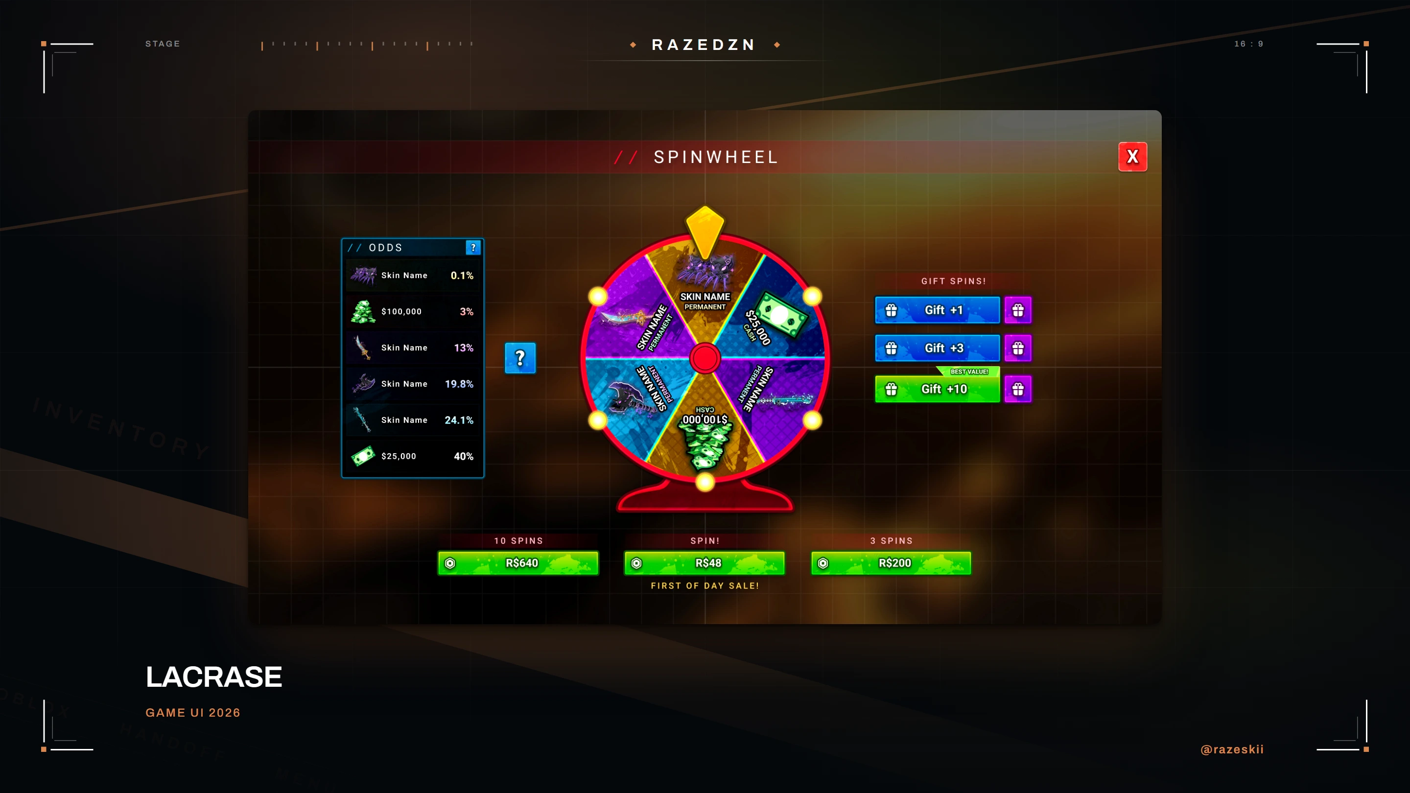 Lacrase, interface