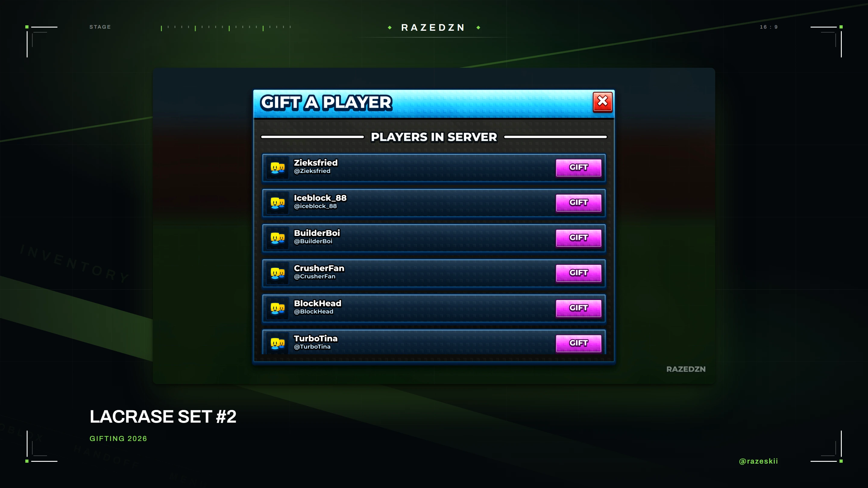 Lacrase Set #2, Gifting