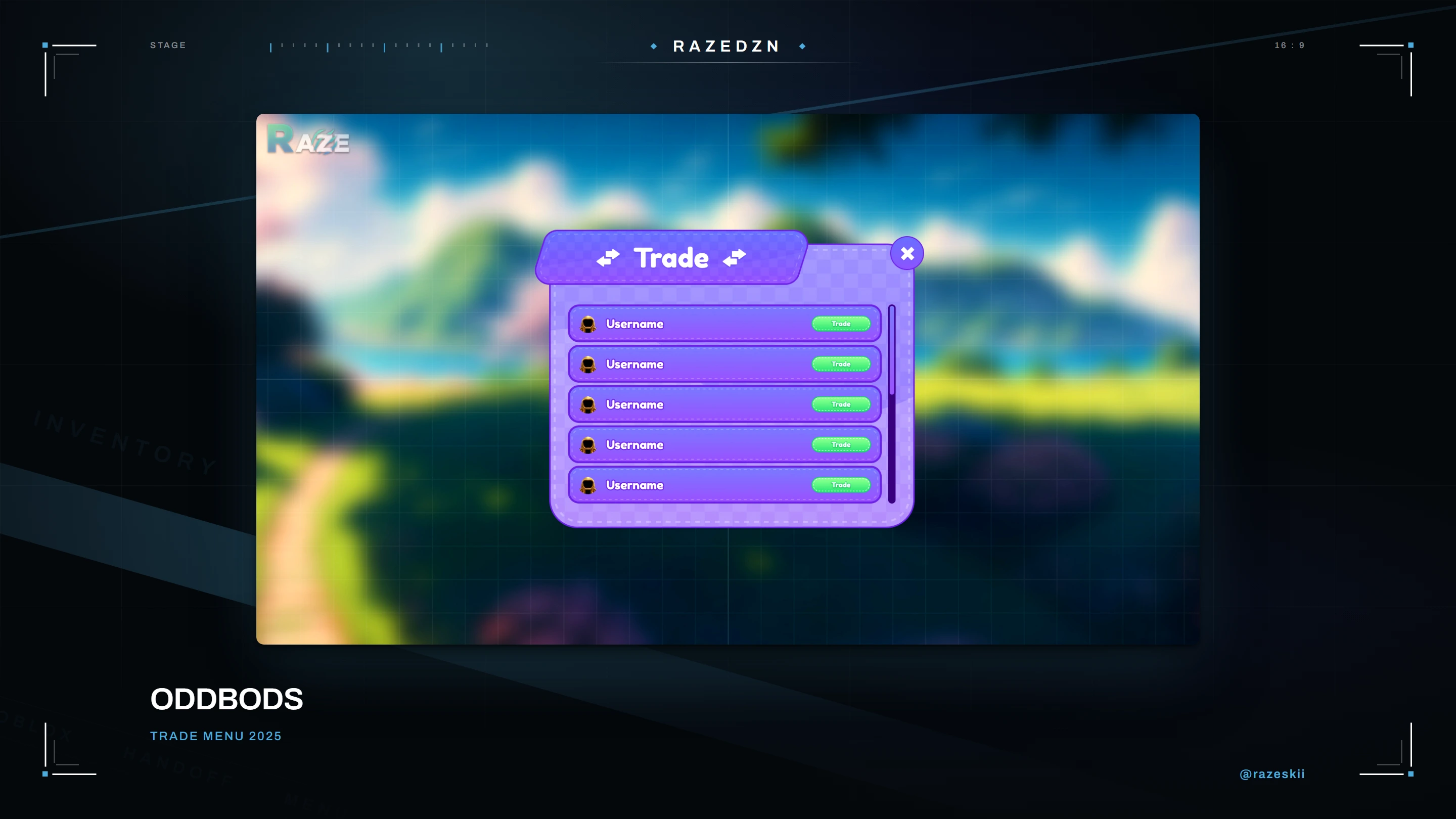 Oddbods — Trade menu