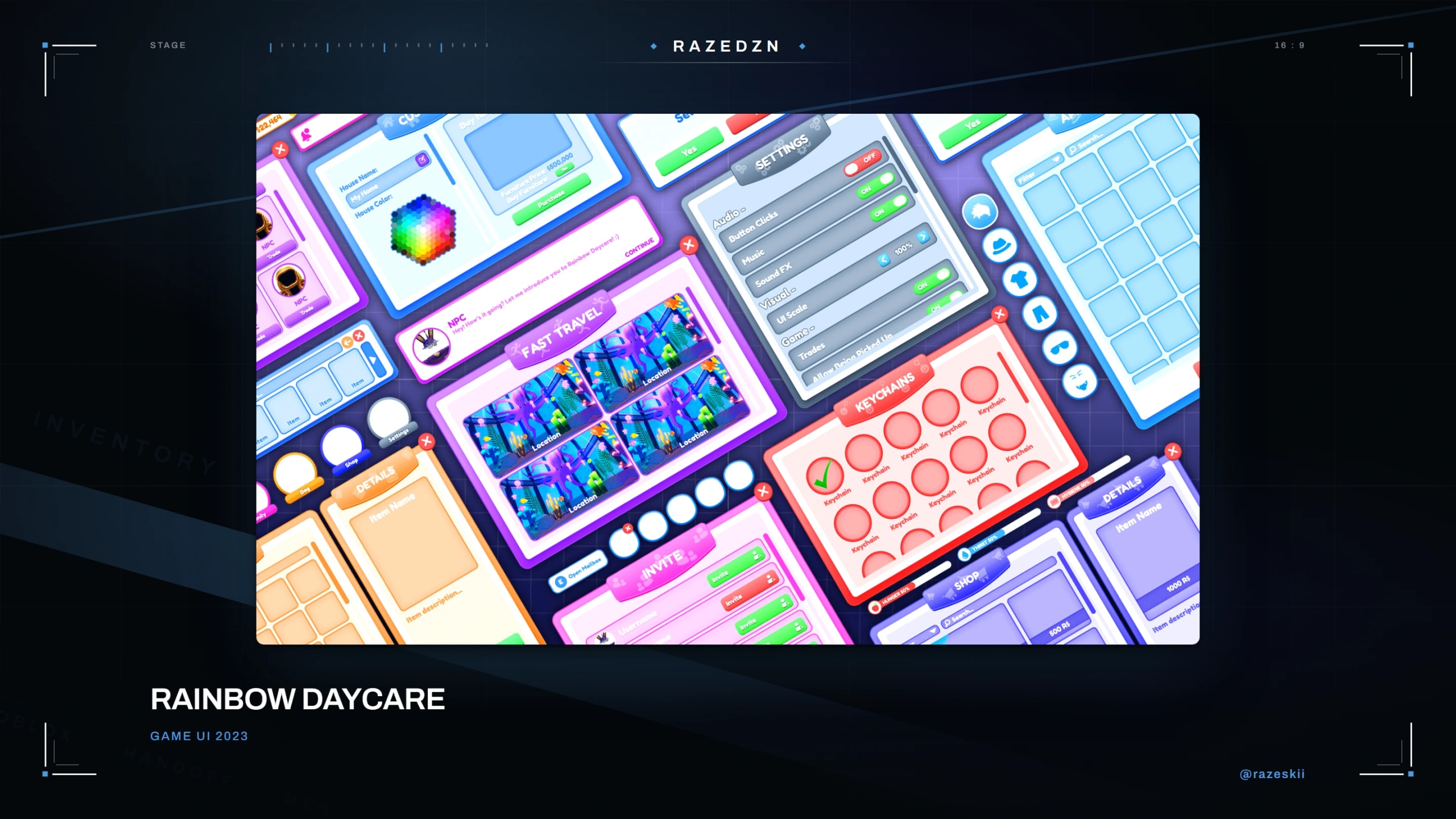 Rainbow Daycare — interface