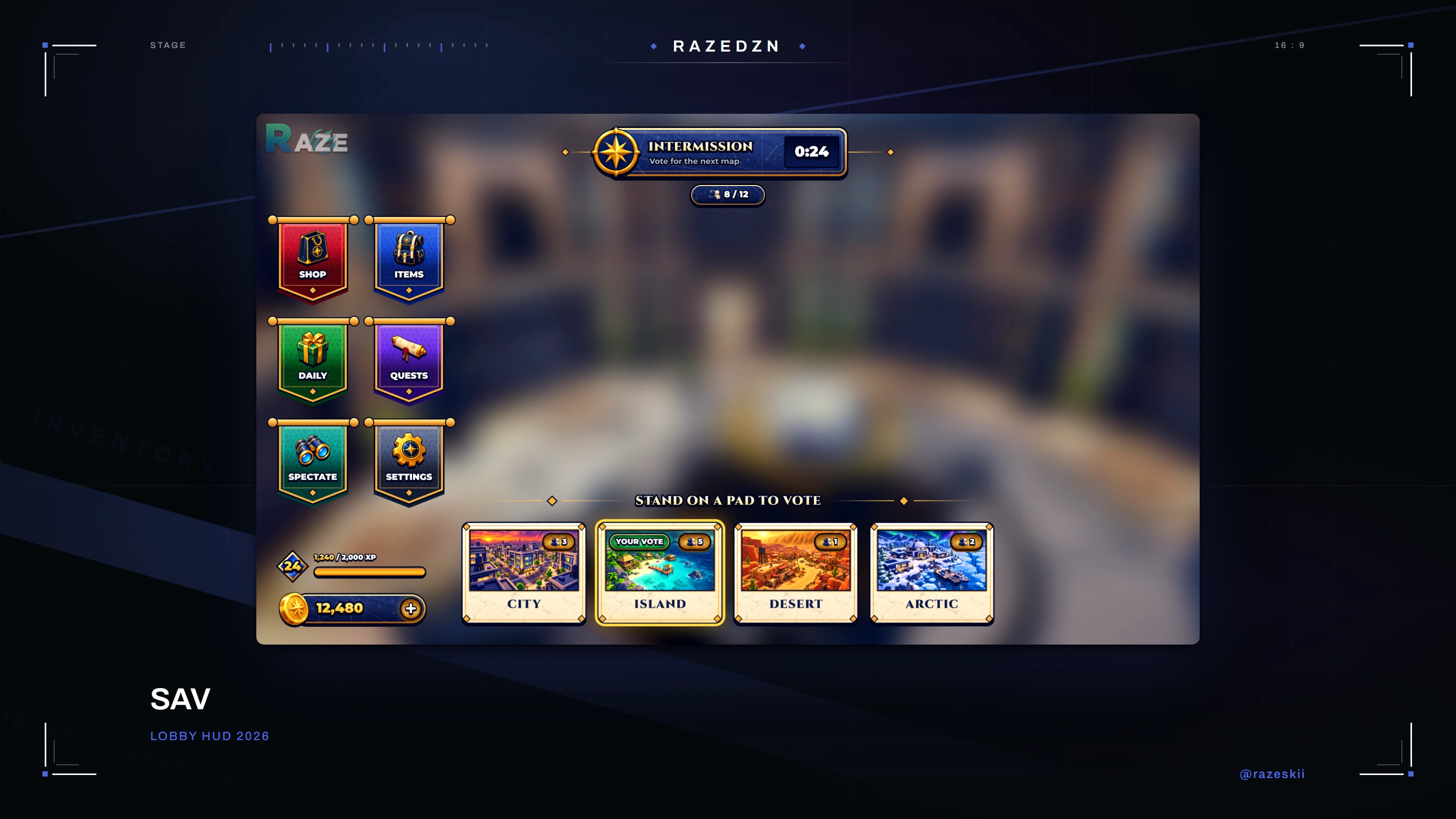 Sav, Lobby hud