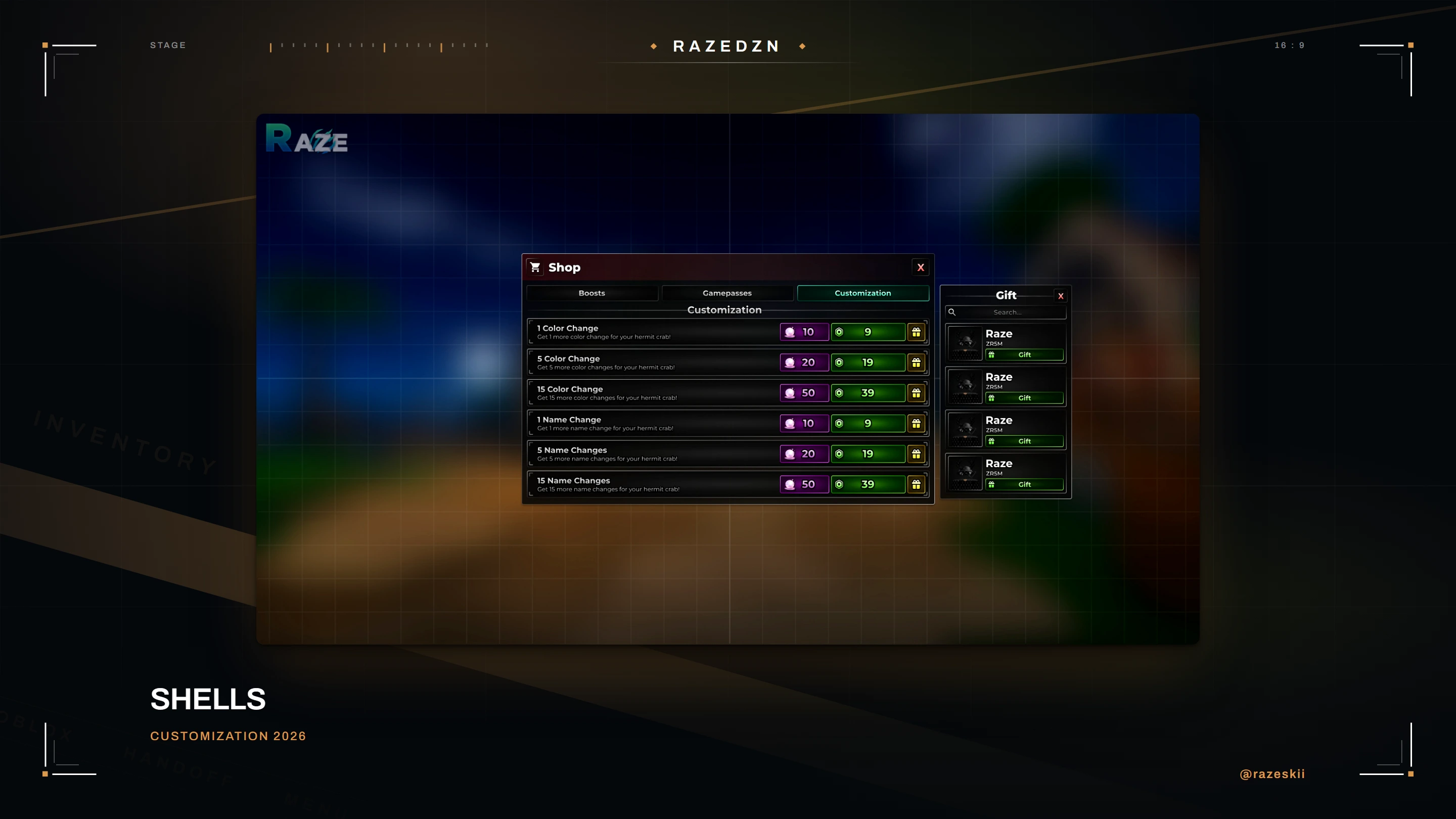 Shells — Customization