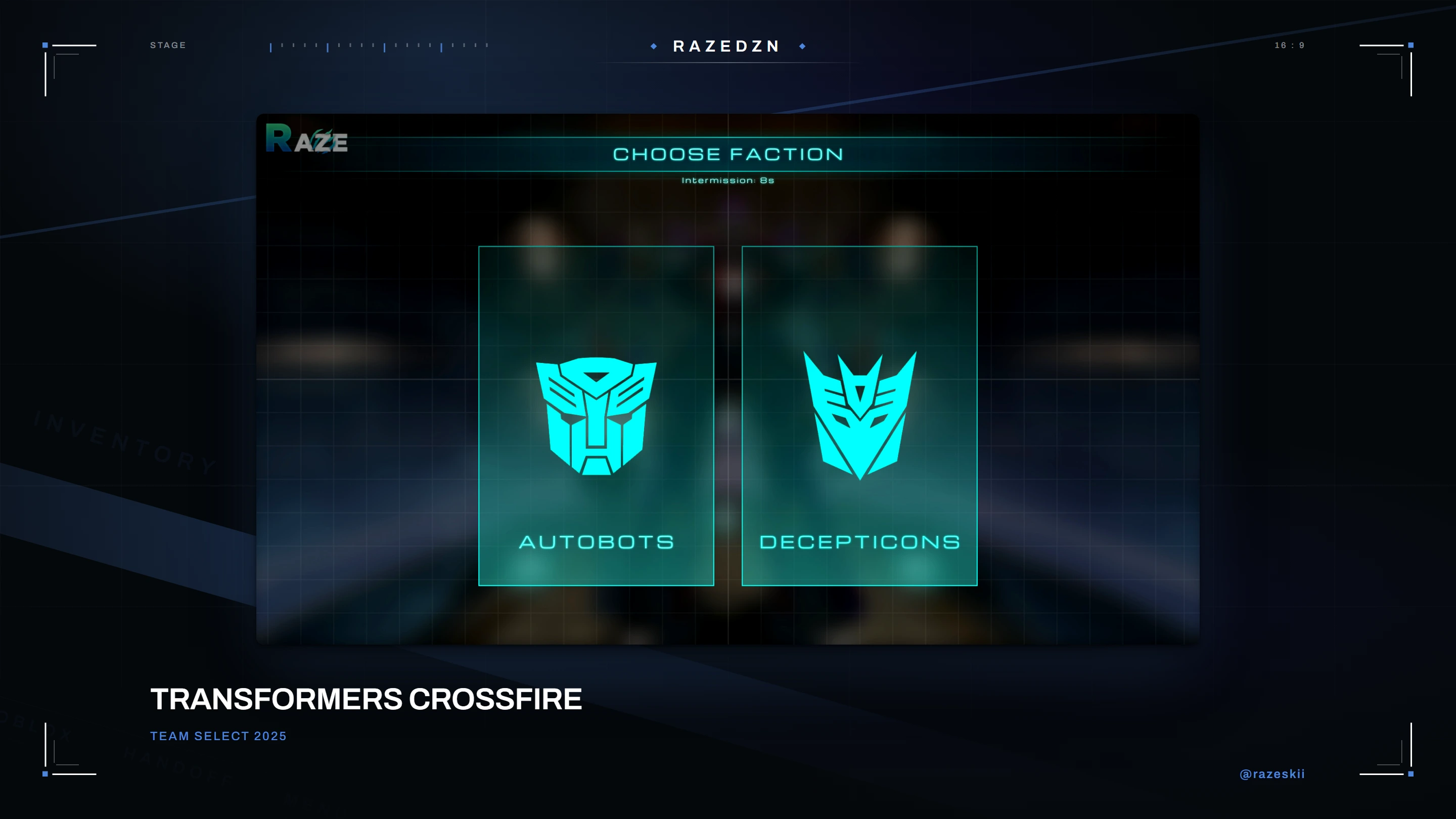 Transformers Crossfire — Team select