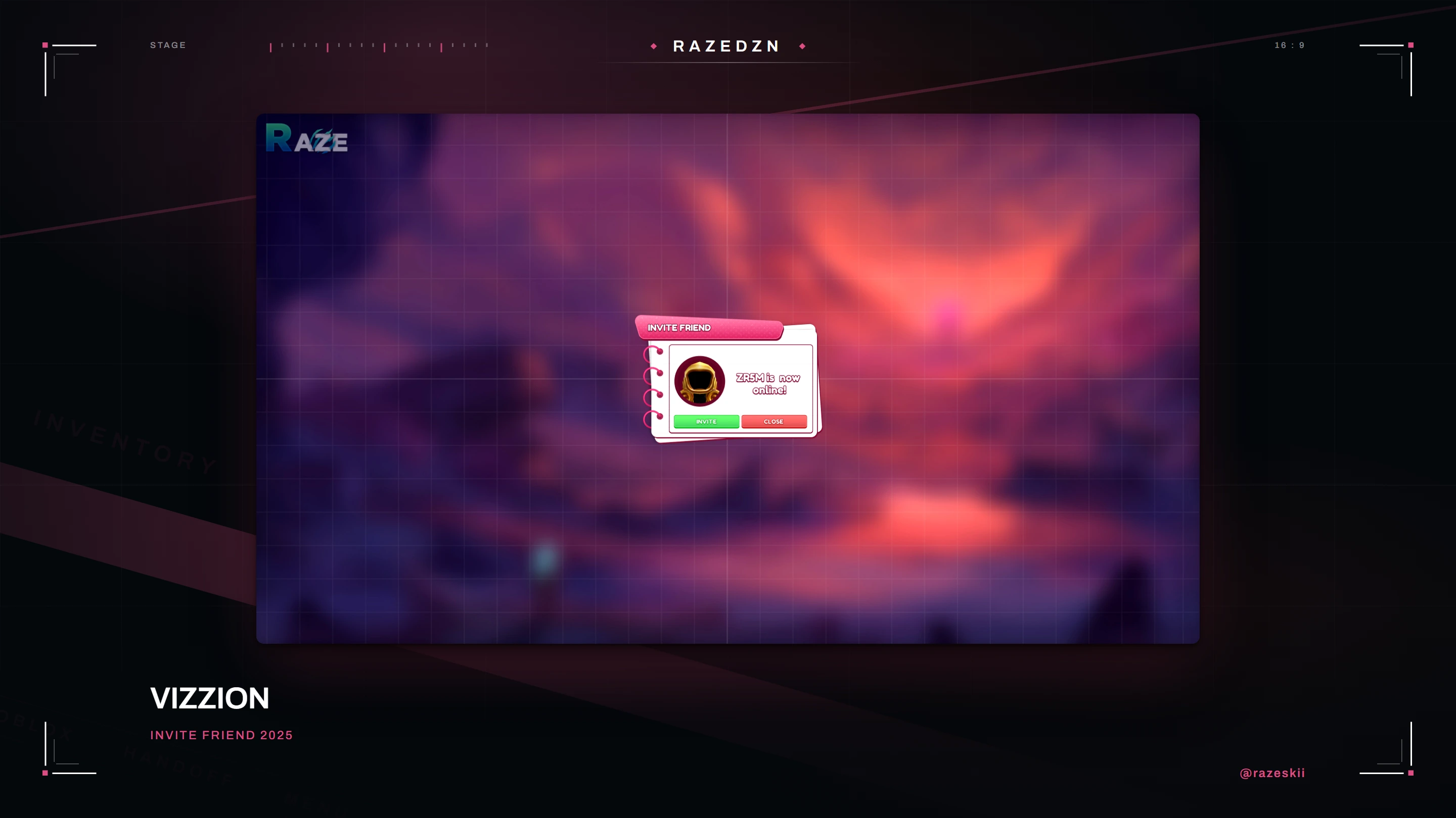 Vizzion — Invite friend